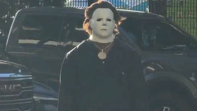 NFL Week 9's fashionable arrivals, featuring Dolphins' Aaron Brewer's Michael Myers mask